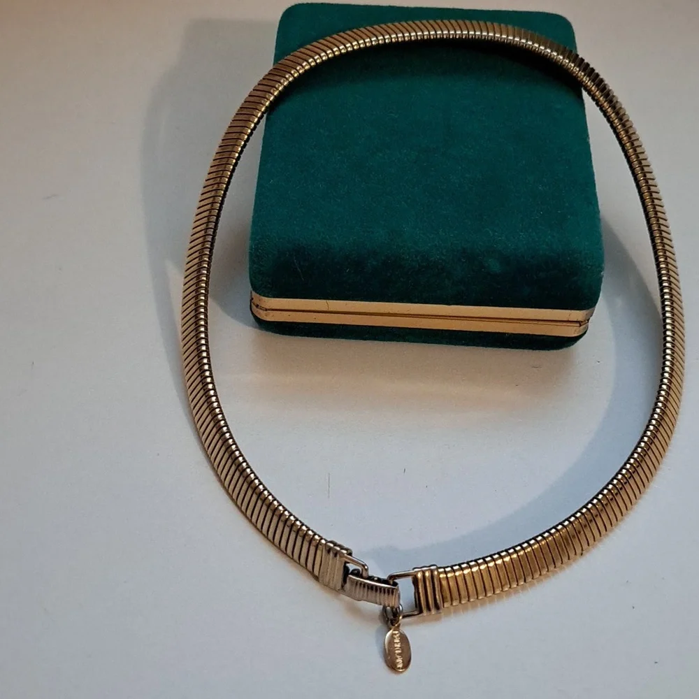 Vintage Park Lane Gold Tone Snake Collar Choker - Picture 4 of 9